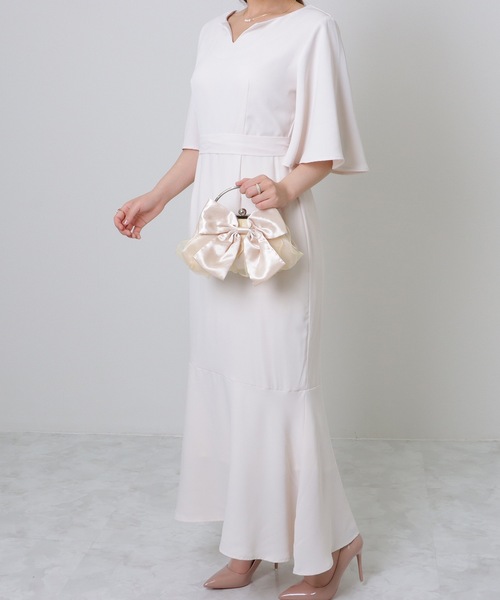 Lace Ladies(レースレディース)の「ビッグリボン コンパクト パーティー がま口 ハンドバッグ(クラッチバッグ・レディース・ホワイト/グレー/ブラック/ベージュ・FREE)」の14枚目の写真