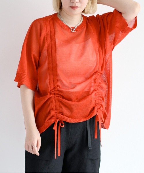 cepo(セポ)の「シャーリングシアープルオーバー(ニット/セーター・レディース・ブラック/レッド/オフホワイト・M)」の17枚目の写真