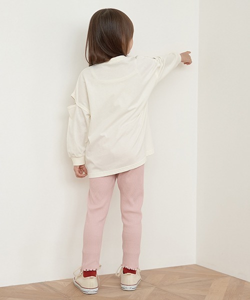 Lycee mine(リセマイン)の「アソートテレコレギンス(レギンス/スパッツ・キッズ・トップグレー/ミント/ピンク/グレー/アイボリー/ブラック・130cm/100cm/110cm/120cm/140cm/150cm)」の17枚目の写真