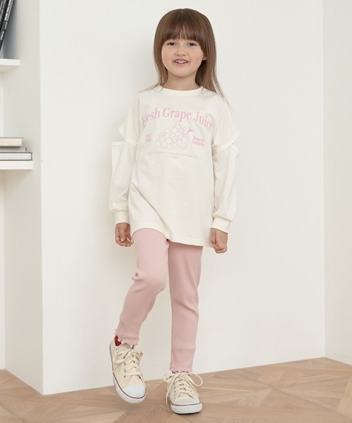Lycee mine(リセマイン)の「アソートテレコレギンス(レギンス/スパッツ・キッズ・トップグレー/ミント/ピンク/グレー/アイボリー/ブラック・130cm/100cm/110cm/120cm/140cm/150cm)」の18枚目の写真