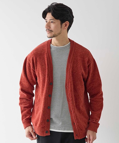 UNION STATION（ユニオンステーション）の「モールニットカーディガン（カーディガン/ボレロ・メンズ・ブルー/ブラック/オレンジ・M/LL/L）」の10枚目の写真