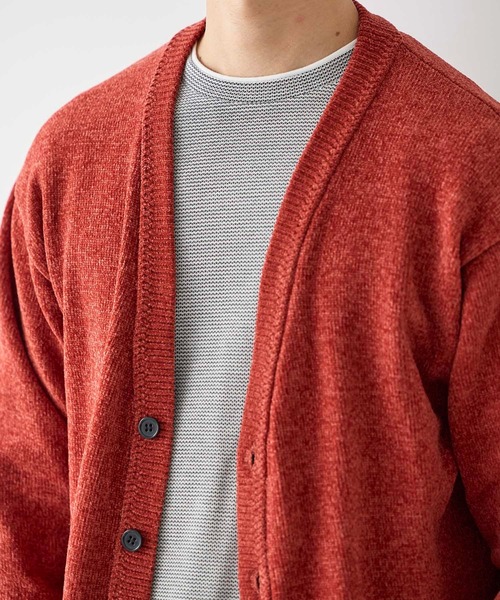 UNION STATION（ユニオンステーション）の「モールニットカーディガン（カーディガン/ボレロ・メンズ・ブルー/ブラック/オレンジ・M/LL/L）」の4枚目の写真