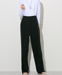 slattgir | 高身長　カットソープリーツワイドパンツ　丈長め・トールサイズ(その他パンツ)