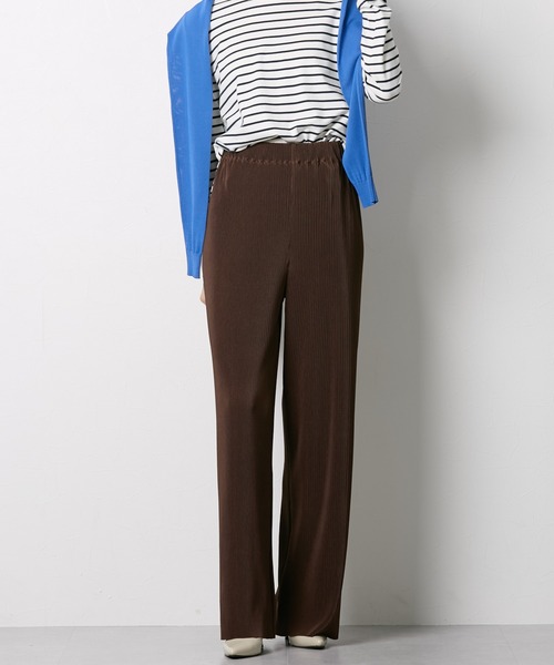 slattgir(スラットジール)の「高身長 カットソープリーツワイドパンツ 丈長め・トールサイズ(その他パンツ・レディース・ライトカーキ/ブラウン/ブラック・LL/L/M)」の13枚目の写真