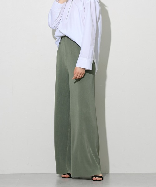 slattgir(スラットジール)の「高身長 カットソープリーツワイドパンツ 丈長め・トールサイズ(その他パンツ・レディース・ライトカーキ/ブラウン/ブラック・LL/L/M)」の16枚目の写真