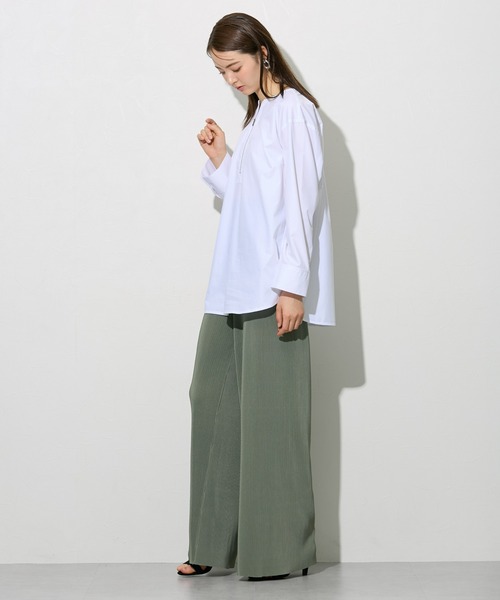 slattgir(スラットジール)の「高身長 カットソープリーツワイドパンツ 丈長め・トールサイズ(その他パンツ・レディース・ライトカーキ/ブラウン/ブラック・LL/L/M)」の19枚目の写真