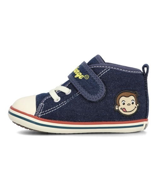 CONVERSE(コンバース)の「onverse コンバース BABY ALL STAR N WP V-1 / OSARUNOGEORGE ベビーシューズ ストラップ(ベビーオールスターNWPV-1/おさるのジョージ)(スニーカー・キッズ・ベージュ/インディゴブルー・13.0cm/14.0cm/15.0cm/13.5cm/14.5cm/12.5cm)」の5枚目の写真