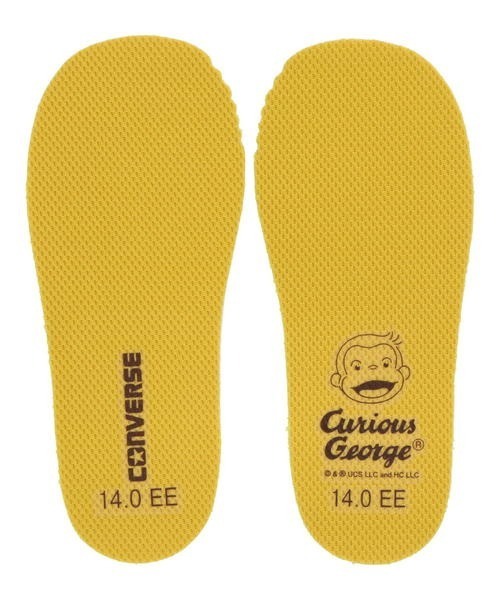 CONVERSE(コンバース)の「onverse コンバース BABY ALL STAR N WP V-1 / OSARUNOGEORGE ベビーシューズ ストラップ(ベビーオールスターNWPV-1/おさるのジョージ)(スニーカー・キッズ・ベージュ/インディゴブルー・13.0cm/14.0cm/15.0cm/13.5cm/14.5cm/12.5cm)」の6枚目の写真