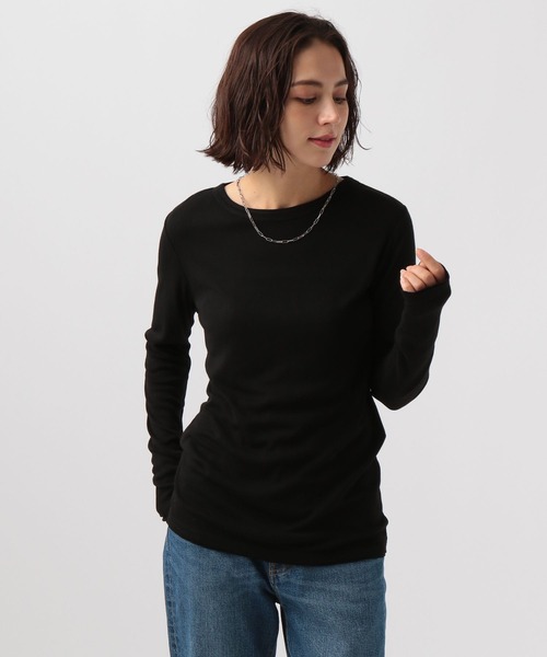 BAYFLOW（ベイフロー）の「ソフトフライスロングスリーブT（Tシャツ/カットソー・レディース・ブラック/グレー/オフホワイト・FREE）」の8枚目の写真