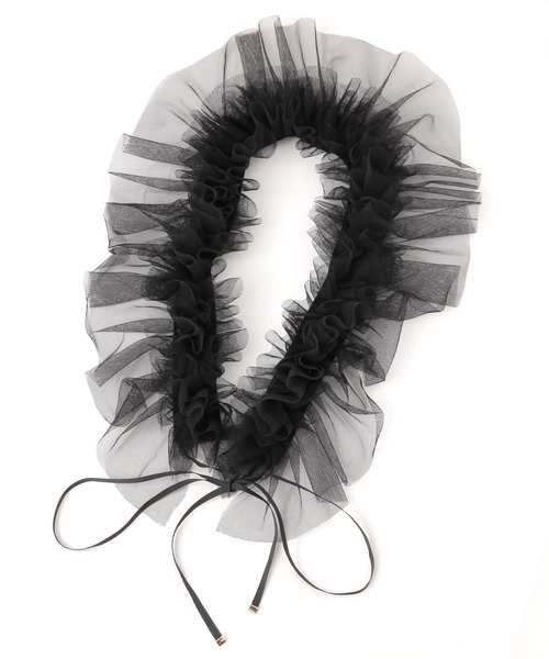 BAYFLOW（ベイフロー）の「ラッフルストール付け襟（付け襟・レディース・グレー/ブラック・FREE）」の8枚目の写真