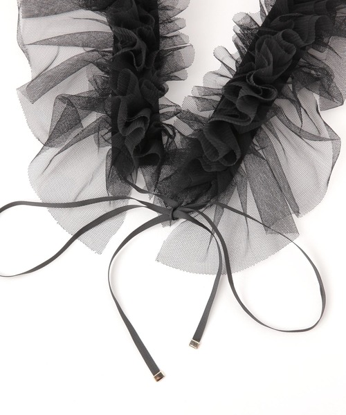 BAYFLOW（ベイフロー）の「ラッフルストール付け襟（付け襟・レディース・グレー/ブラック・FREE）」の9枚目の写真