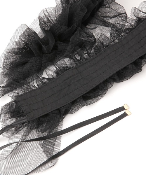 BAYFLOW（ベイフロー）の「ラッフルストール付け襟（付け襟・レディース・グレー/ブラック・FREE）」の3枚目の写真