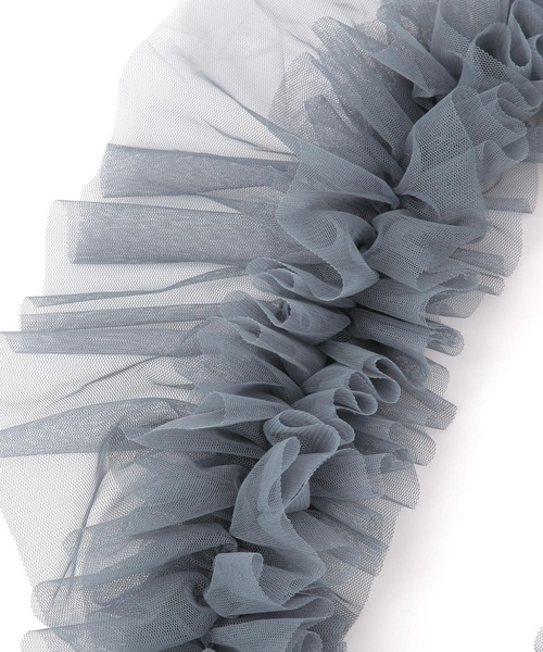 BAYFLOW（ベイフロー）の「ラッフルストール付け襟（付け襟・レディース・グレー/ブラック・FREE）」の4枚目の写真