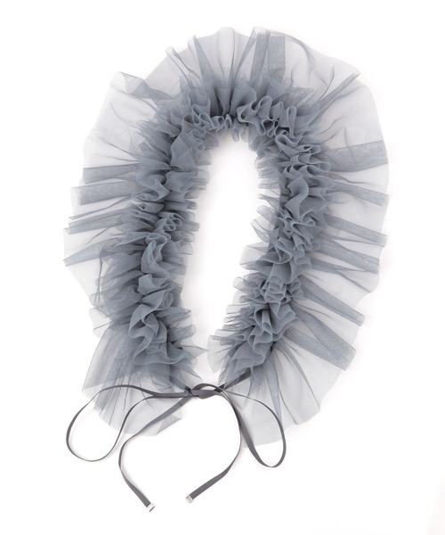 BAYFLOW（ベイフロー）の「ラッフルストール付け襟（付け襟・レディース・グレー/ブラック・FREE）」の7枚目の写真