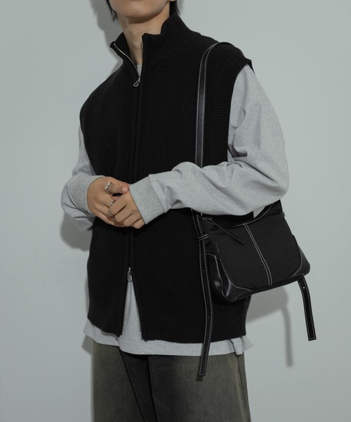 SENSE OF PLACE by URBAN RESEARCH（センスオブプレイスバイアーバンリサーチ）の「『洗濯可』ドライバーズニットベスト（ベスト・メンズ・ブラック・LARGE/MEDIUM）」の8枚目の写真