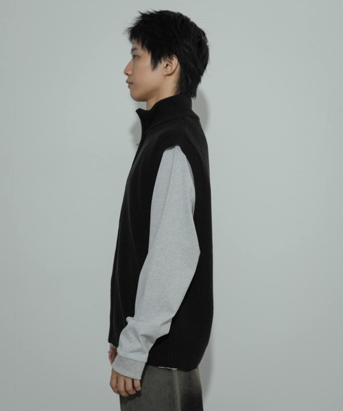 SENSE OF PLACE by URBAN RESEARCH（センスオブプレイスバイアーバンリサーチ）の「『洗濯可』ドライバーズニットベスト（ベスト・メンズ・ブラック・LARGE/MEDIUM）」の12枚目の写真