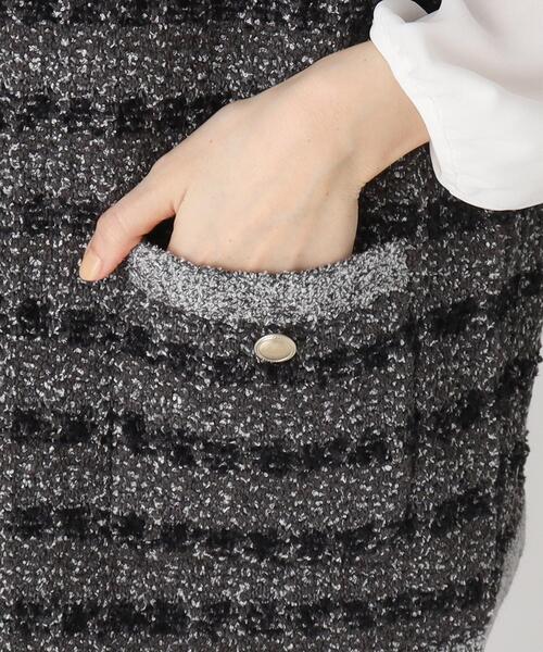 【セール】【洗える／ツイード柄／着回し◎】すっきり細見え、表情ゆたかなニットジレ（ベスト）｜COUP DE CHANCE（クードシャンス）