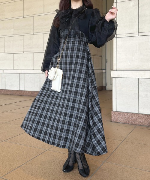 セール】チュールボウタイリボンショートブラウス【ZOZOTOWN限定