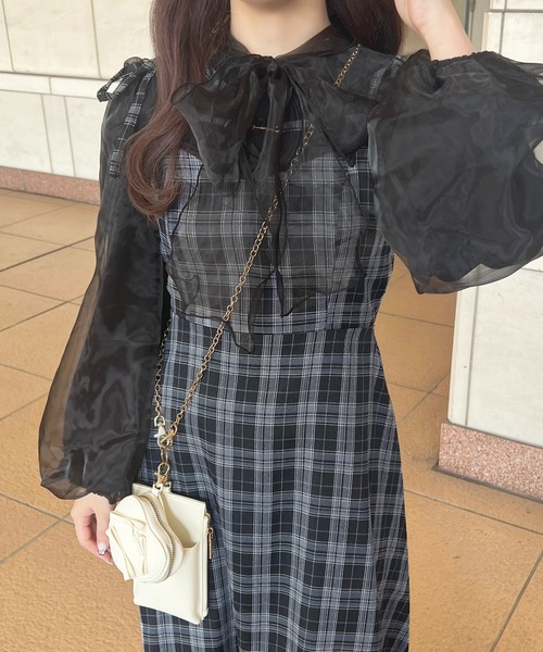 apres jour(アプレジュール)の「チュールボウタイリボンショートブラウス【ZOZOTOWN限定アイテム】(シャツ/ブラウス・レディース・ホワイト/ブラック・X-LARGE/フリー)」の20枚目の写真