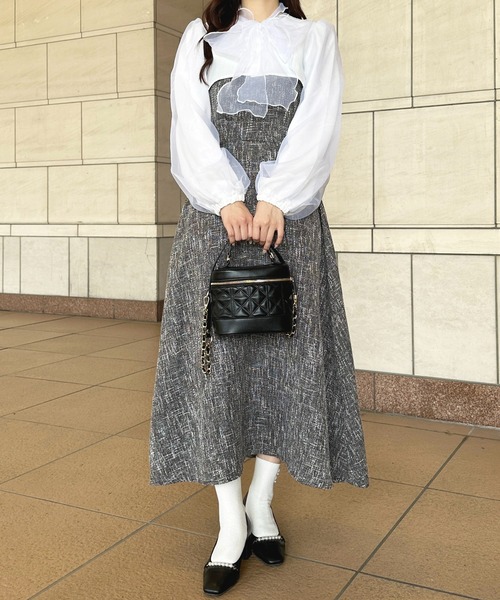 apres jour(アプレジュール)の「チュールボウタイリボンショートブラウス【ZOZOTOWN限定アイテム】(シャツ/ブラウス・レディース・ホワイト/ブラック・X-LARGE/フリー)」の10枚目の写真