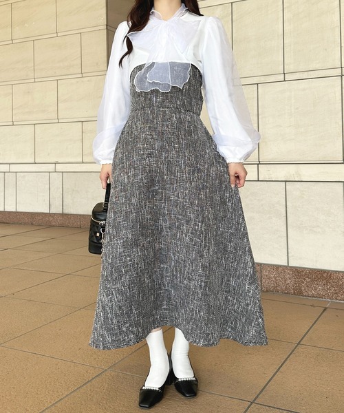 apres jour(アプレジュール)の「チュールボウタイリボンショートブラウス【ZOZOTOWN限定アイテム】(シャツ/ブラウス・レディース・ホワイト/ブラック・X-LARGE/フリー)」の11枚目の写真