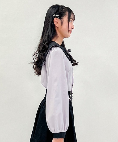 axes femme（アクシーズファム）の「ロゴリボンセーラーブラウス