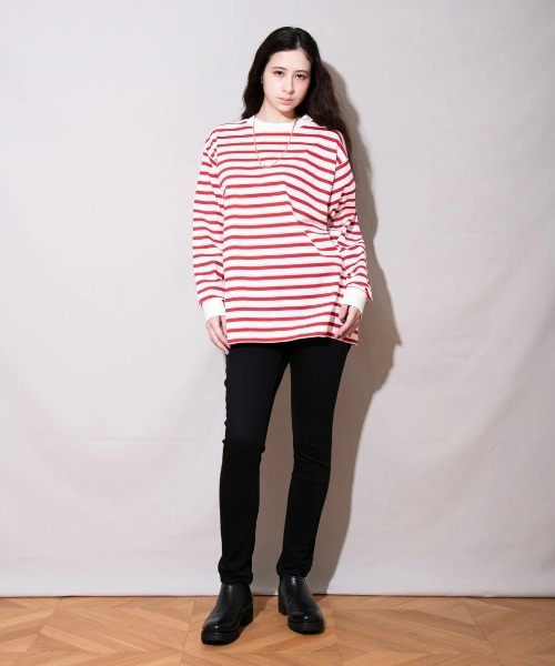 FACTOTUM(ファクトタム)の「【FACTOTUM】 Border Long Sleeve T(Tシャツ/カットソー・メンズ・レッド系・46)」の1枚目の写真
