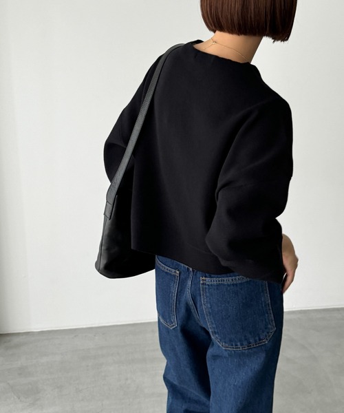 CANAL JEAN（キャナルジーン）の「El mar　ミラノリブVネックカーディガン（カーディガン/ボレロ・レディース・ブラック・ONE SIZE）」の3枚目の写真