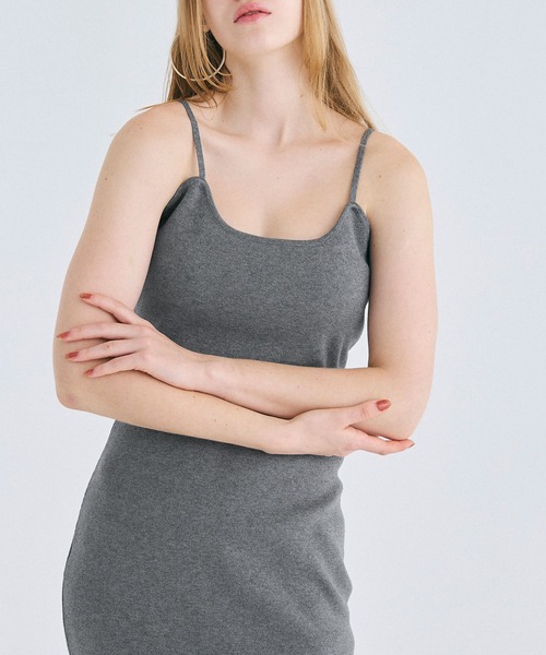 coca（coca）（コカ）の「【WEB限定セール】ニットキャミワンピース&ニットカーディガン 2点セット（ワンピース・レディース・ブラック/グレー・L/M）」の12枚目の写真