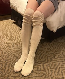 CEMONEMO（セモネモ）の「2way シースルー 切り替え リブ ニーハイソックス（ソックス/靴下）」
