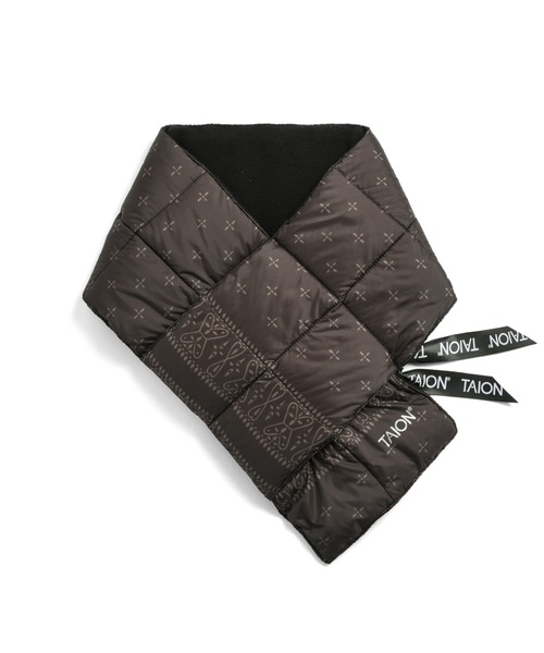 TAION（タイオン）の「【TAION(タイオン)】〈グッズ〉ベーシック ダウンマフラー（マフラー・メンズ・バーガンディー/ベージュ系1/チャコールグレー/キャメル/パープル/ダークオリーブ/ブラック/レモンイエロー/ダークグリーン/チョコ/ライトブルー/ミント/ネイビー系6/ベージュ/ラベンダー/グリーン系その他2/ダークグリーン系/ブラック系3/オレンジ/ブラウン系1/オリーブ/レオパード/ダークパープル/サンドベージュ/ライム/オフホワイト/グレー/ライトグレー/ダークネイビー/チャコール/カーキ/レッド系その他7/ブラック系その他3/その他9/ベージュ系4/ベージュ系5/ブルー系その他/ネイビー/その他8・ONESIZE）」の4枚目の写真