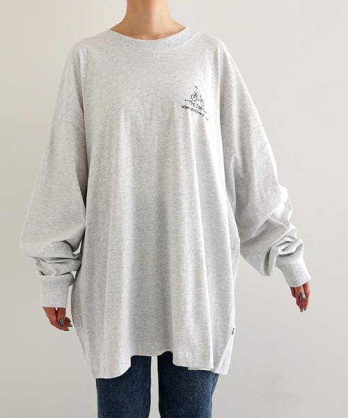 ANME（アンメ）の「パークプリント長袖Tシャツ（Tシャツ/カットソー・レディース・オートミール/ネイビー/オフホワイト/チャコールグレー・M/L）」の8枚目の写真