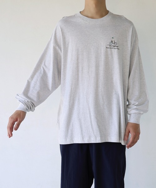 ANME（アンメ）の「パークプリント長袖Tシャツ（Tシャツ/カットソー・レディース・オートミール/ネイビー/オフホワイト/チャコールグレー・M/L）」の14枚目の写真