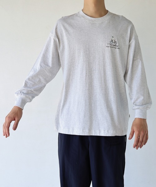 ANME（アンメ）の「パークプリント長袖Tシャツ（Tシャツ/カットソー・レディース・オートミール/ネイビー/オフホワイト/チャコールグレー・M/L）」の11枚目の写真