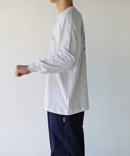 ANME（アンメ）の「パークプリント長袖Tシャツ（Tシャツ/カットソー・レディース・オートミール/ネイビー/オフホワイト/チャコールグレー・M/L）」の12枚目の写真