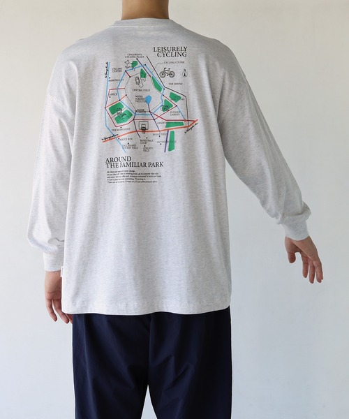 ANME（アンメ）の「パークプリント長袖Tシャツ（Tシャツ/カットソー・レディース・オートミール/ネイビー/オフホワイト/チャコールグレー・M/L）」の13枚目の写真