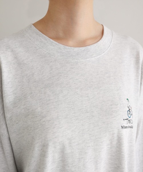 ANME（アンメ）の「パークプリント長袖Tシャツ（Tシャツ/カットソー・レディース・オートミール/ネイビー/オフホワイト/チャコールグレー・M/L）」の17枚目の写真