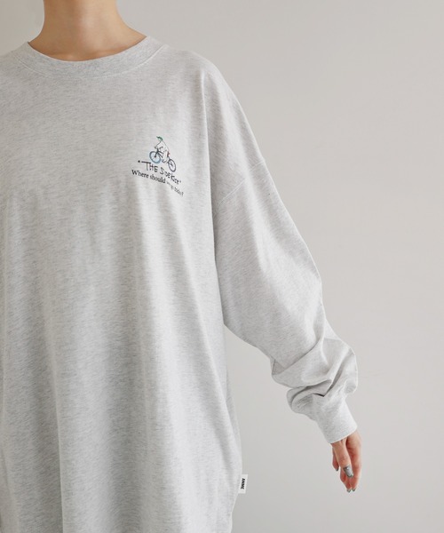 ANME（アンメ）の「パークプリント長袖Tシャツ（Tシャツ/カットソー・レディース・オートミール/ネイビー/オフホワイト/チャコールグレー・M/L）」の18枚目の写真