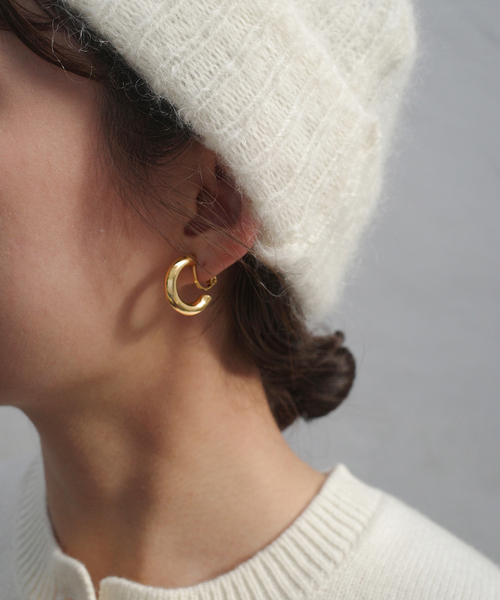 SLOBE IENA（スローブイエナ）の「CLANATE/クランテ ゴールドフープイヤリング（イヤリング・レディース・ゴールド・FREE）」の2枚目の写真