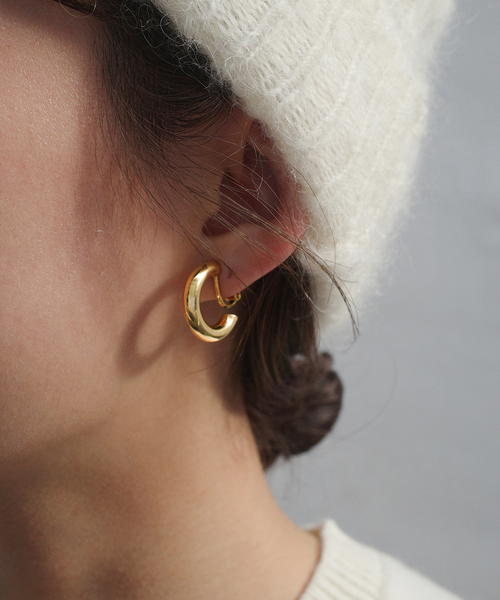 SLOBE IENA（スローブイエナ）の「CLANATE/クランテ ゴールドフープイヤリング（イヤリング・レディース・ゴールド・FREE）」の3枚目の写真