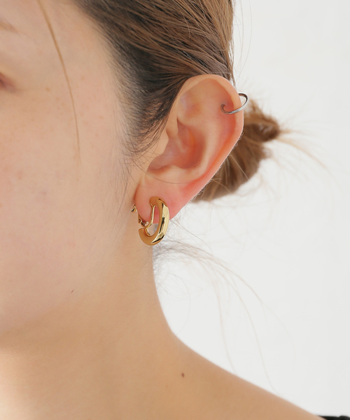 SLOBE IENA（スローブイエナ）の「CLANATE/クランテ ゴールドフープイヤリング（イヤリング・レディース・ゴールド・FREE）」の10枚目の写真