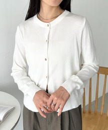 CLEA | クルーネックゴールドボタンニットカーディガン(カーディガン/ボレロ)