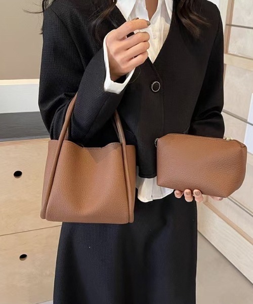 CALIFORNIA OUTFITTERS（カリフォルニア アウトフィッターズ）の「3-9B6 パイピング 2WAY スクエア ハンドバッグ（ハンドバッグ・レディース・ブラウン/ブラック・ONESIZE）」の7枚目の写真