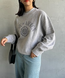 [Americana/アメリカーナ] カレッジロゴプリント クルーネックスウェット