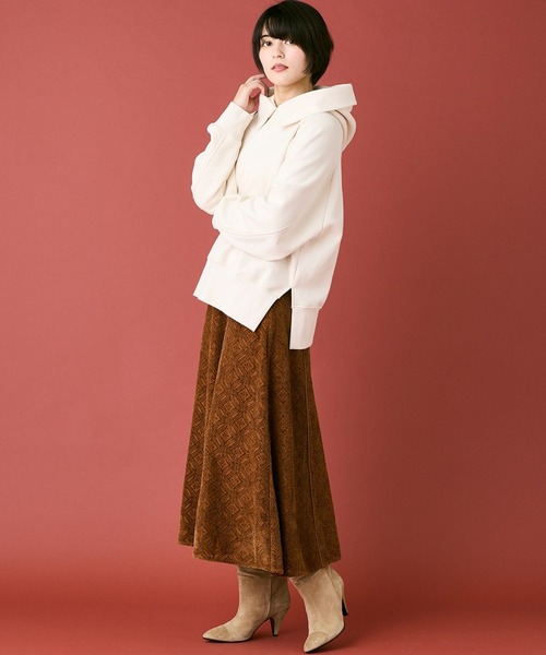 INED CLARO（イネドクラロ）の「裏起毛フーディ（Tシャツ/カットソー・レディース・ピンク/アイボリー/ブルー・フリー）」の4枚目の写真