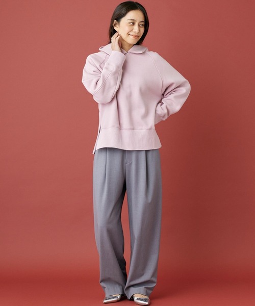 INED CLARO（イネドクラロ）の「裏起毛フーディ（Tシャツ/カットソー・レディース・ピンク/アイボリー/ブルー・フリー）」の10枚目の写真