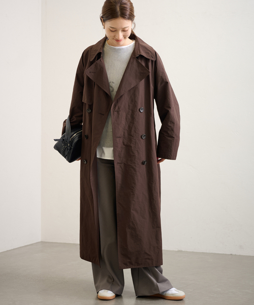 FRAMeWORK（フレームワーク）の「ハッスイピーチマキシトレンチコート（トレンチコート・レディース・ブラウン・38/36）」の3枚目の写真