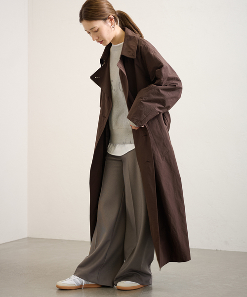 FRAMeWORK（フレームワーク）の「ハッスイピーチマキシトレンチコート（トレンチコート・レディース・ブラウン・38/36）」の4枚目の写真