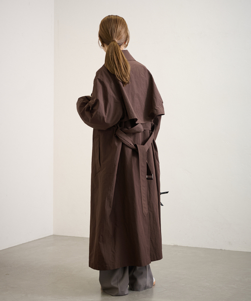 FRAMeWORK（フレームワーク）の「ハッスイピーチマキシトレンチコート（トレンチコート・レディース・ブラウン・38/36）」の5枚目の写真