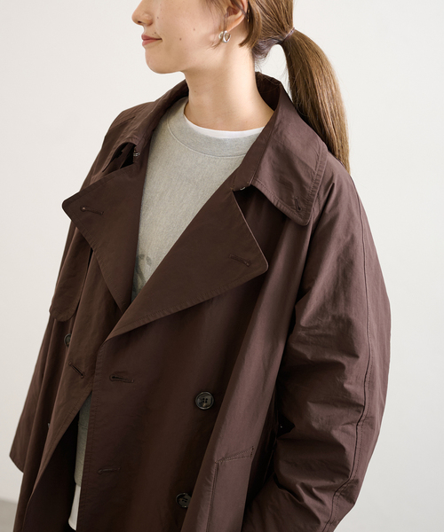 FRAMeWORK（フレームワーク）の「ハッスイピーチマキシトレンチコート（トレンチコート・レディース・ブラウン・38/36）」の6枚目の写真